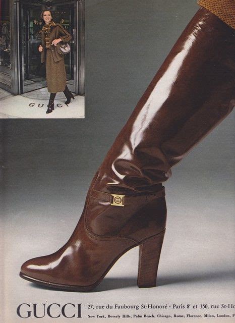 leather vintage gucci boots|high heel gucci boots.